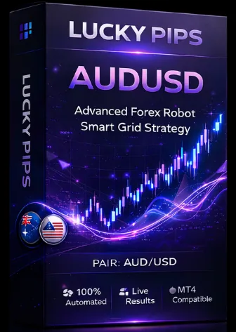 عبوة منتج المستشار الآلي Lucky Pips AUDUSD لمنصة MT4
